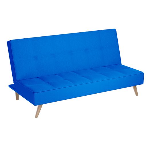 Sofá Cama Clic Clac Tipo Libro De 3 Plazas Modelo Berlin, Diseño Moderno,  Práctico Y Funcional, Azul con Ofertas en Carrefour