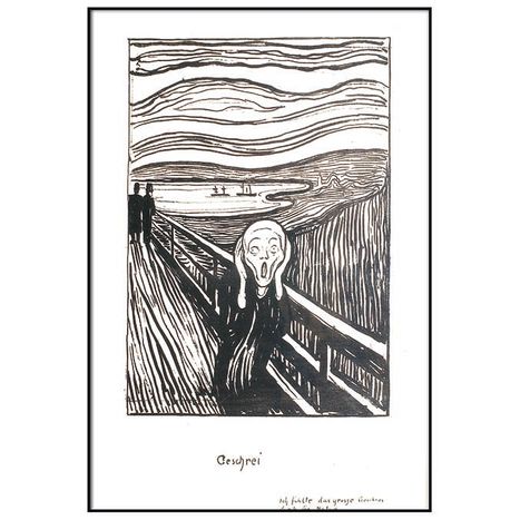 Metacrilato Enmarcado Edvard Munch 35x50cm El Grito Blanco Y Negro con  Ofertas en Carrefour