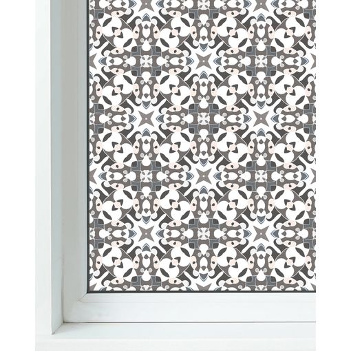 Vinilo para Ventanas Hidráulico Oriental Mosaico Gris