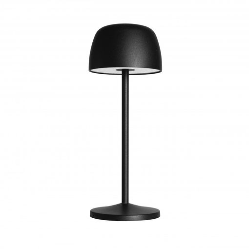 Lámpara de mesa negra moderna con carga inalámbrica - Facil