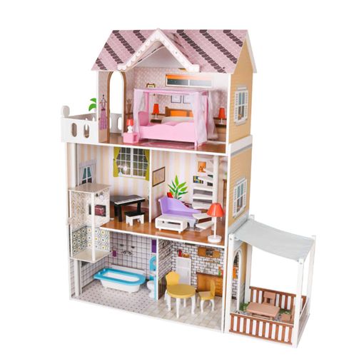 Casa De Muñecas Laia Outdoor Toys Madera Y Mdf 75x39x120 Cm Con Luz Led 18  Accesorios De Mobiliario Y 3 Pisos con Ofertas en Carrefour | Las mejores  ofertas de Carrefour