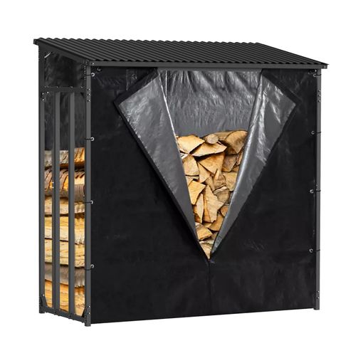 Leñero Exterior Gardiun Wood Shed Iii 185x70x185cm Acero Galvanizado,  Cubierta Impermeable, Lona Protectora Y Soporte Inferior con Ofertas en  Carrefour