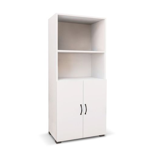 Mueble Armario Multiusos con 2 Puertas Escobero Modelo FIT Blanco.