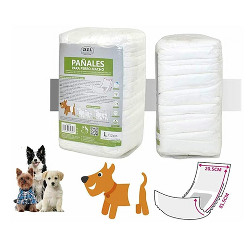 Dono Pañales desechables para perros machos, pañales suaves súper  absorbentes para perros machos, con indicador de humedad, 10 unidades, M  (18-25