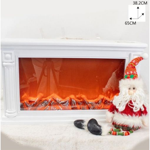 Chimenea Eléctrica Decorativa Con Efecto Llama Y Aspecto Retro Blanco  30.4x13.5x29.5cm con Ofertas en Carrefour