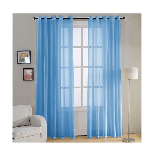 Cortina Translucida Para Ventanas 150x260 Cm Acomoda Textil. (azul) con  Ofertas en Carrefour