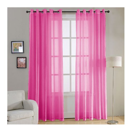 Cortina Ventana Translucida Rosa Azul,2 x 96Wx115L CM Cortinas Baratas 2  Piezas Gradiente Cortina Poliester Salon Cortinas Salon Ojales : :  Hogar y cocina