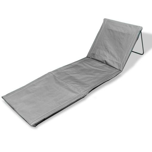 Esterilla de camping hinchable gris