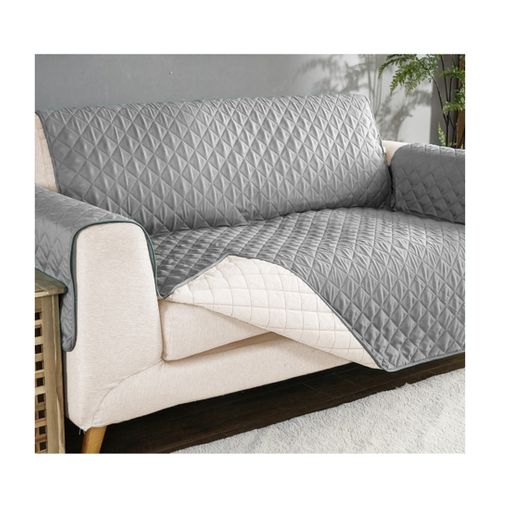 Cubre sofá acolchado chaiselongue Gris oscuro - Mueblam