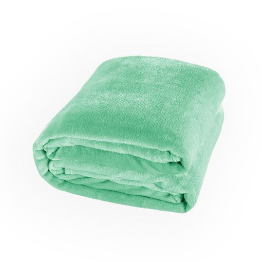 Manta verde cálida y suave para cama