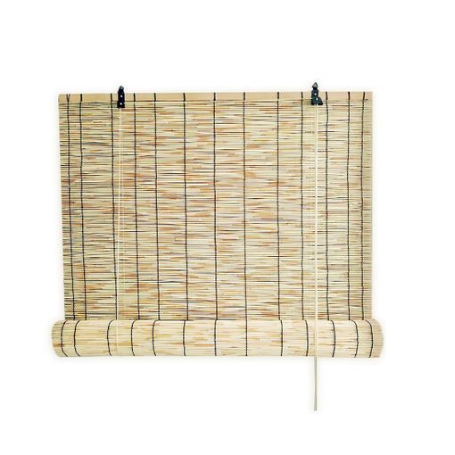 Estor enrollable de bambú marrón · Tienda Online