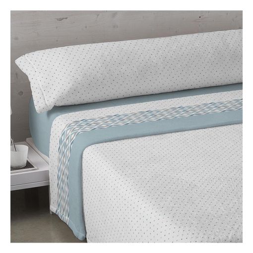 Juego de Sábanas Coralina 3 Piezas Cama 135 cm TEX HOME Ice Flakes Gris