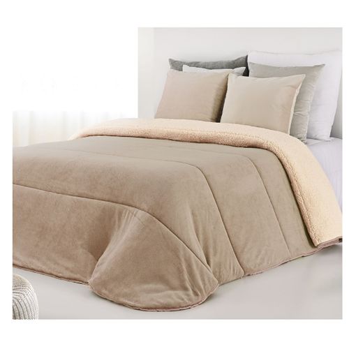 Colcha De Invierno Borreguito + Cojines Camomila Gris Cama 135cm 235x260cm  Donegal Collections con Ofertas en Carrefour