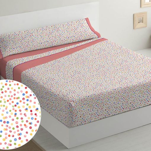 Juego De Sábanas 3 Piezas Donegal Plumas Cama 150 Cm Gris con Ofertas en  Carrefour