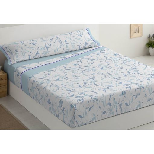 Juego De Sábanas Tres Piezas Donegal Dedy Cama 150cm Azul