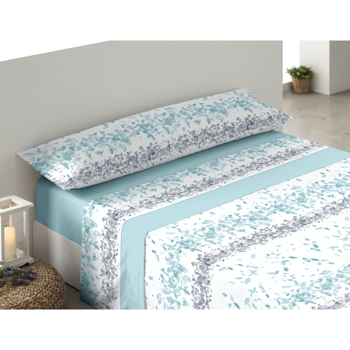 Juego De Sábanas Tres Piezas Donegal Collections Grenda Cama 90cm Agua Marina