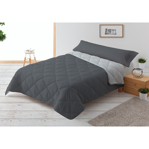 Relleno Nórdico 300gr Bicolor Reversible Cama 135/140cm 220x220cm Gris  Oscuro / Gris Claro Donegal Collections con Ofertas en Carrefour