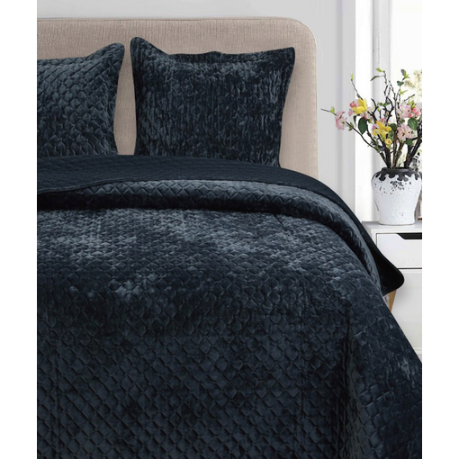 Colcha Edredón Invierno + Cojines Terciopelo Sándalo Azulón Cama 150cm  250x260cm Donegal Collections con Ofertas en Carrefour