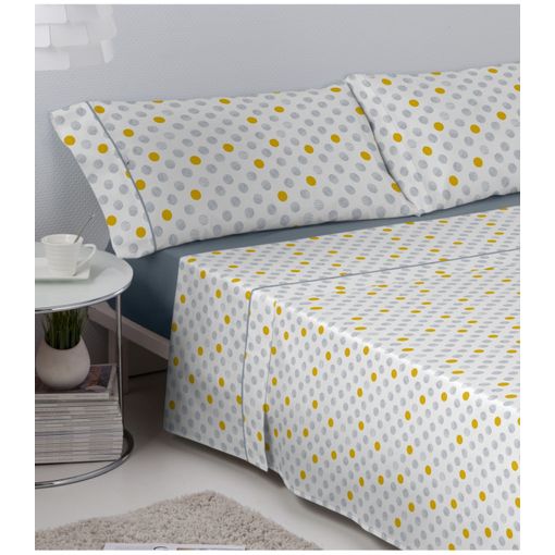 Juego De Sábanas Algodón Combinado Mery Aqua Cama 150cm + 2 Almohadas  Donegal Collections con Ofertas en Carrefour