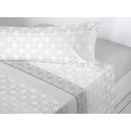 Juego De Sábanas Invierno Coralina Lisa Gris Cama 90cm Donegal con Ofertas  en Carrefour