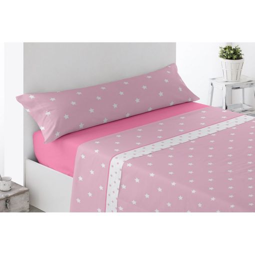 Juego De Sábanas Invierno Afelpadas Pirineo Suave Houston Cama 150cm Rosa  Donegal con Ofertas en Carrefour