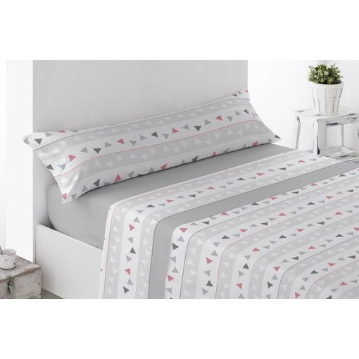 Juego De Sábanas Invierno Franela 100% Algodón Isabella Para Cama De 90  Gris con Ofertas en Carrefour