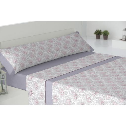 Juego De Sábanas Tres Piezas Coralina Milos Cama 150 Cm Gris con Ofertas en  Carrefour