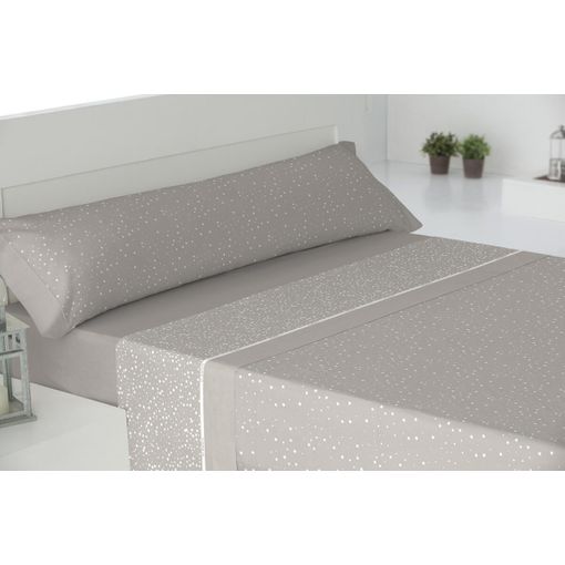 Vipalia - Juego Sabanas cama 150 4 Piezas. Sabanas Lisas 50% Algodon 50%  Poliester Super Suave. Set Sabanas Encimera, Bajera Ajustable y 2 Fundas  Almohada. Diseño Liso. Color Crema. Cama 150 cm