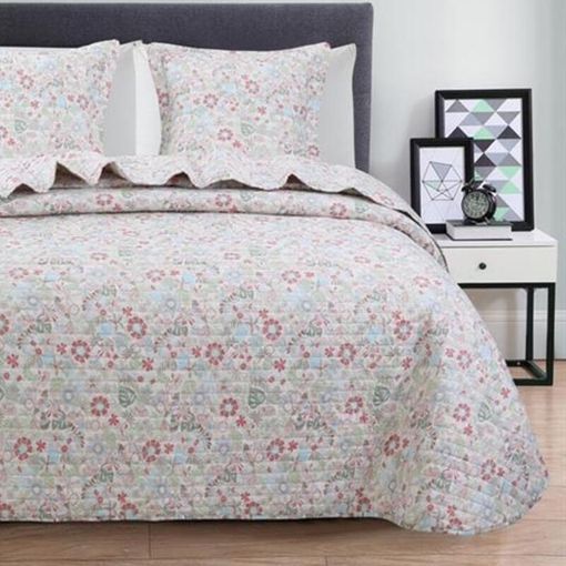 Colcha Bouti Estampada + Cojines Reversible Dots Cama 90cm 180x260cm con  Ofertas en Carrefour