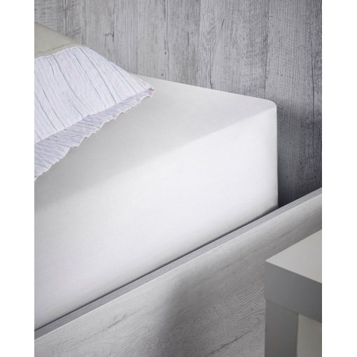 Sábana Bajera Ajustable De Algodón Percal Donegal Cama 150 Cm Blanco con  Ofertas en Carrefour