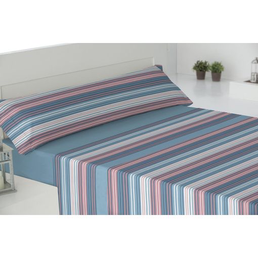 Juego De Sábanas Tres Piezas Milos Cama 150cm Azul