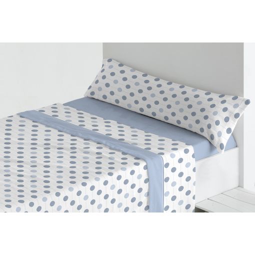 Juego De S banas Tres Piezas Coralina Milos Cama 90 Cm Azul con