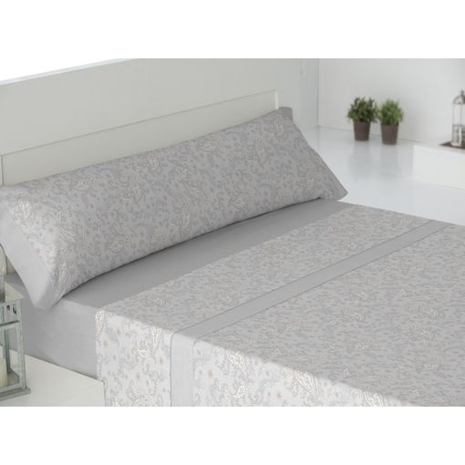 Juego De Sábanas Tres Piezas Invierno Franela Drag Cama De 120 Cm Gris con  Ofertas en Carrefour