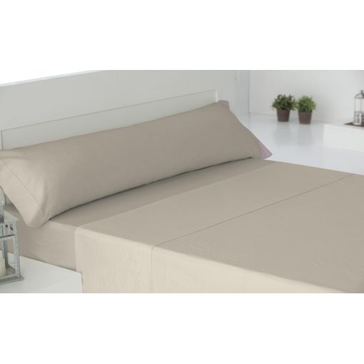 Juego De Sábanas Beige Cama 160x190/200 Cm Don Descanso Maia con Ofertas en  Carrefour