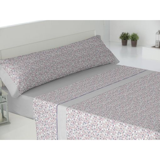 Juego De Sabanas 3 Piezas Franela Invierno Monza Cama De 150 Cm Gris con  Ofertas en Carrefour