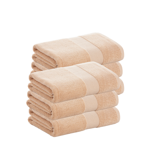 Pack 2 toallas lavabo 50x100 Beige algodón 600 gr