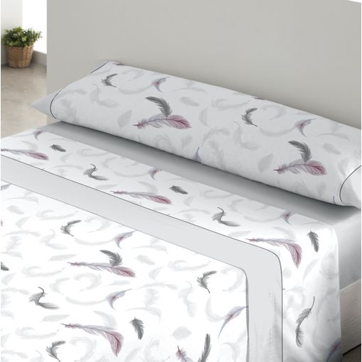 Juego De S banas 3 Piezas Donegal Plumas Cama 150 Cm Gris con