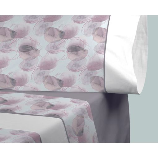 Sábana Bajera Ajustable De Algodón Percal Donegal Cama 105 Cm Rosa con  Ofertas en Carrefour