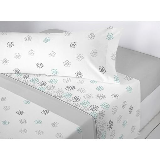 10xdiez Juego De Sábanas Sedalina De 3 Piezas - ( Gris - Cama 105 Cm ) |  (cama 105 Cm - Gris)