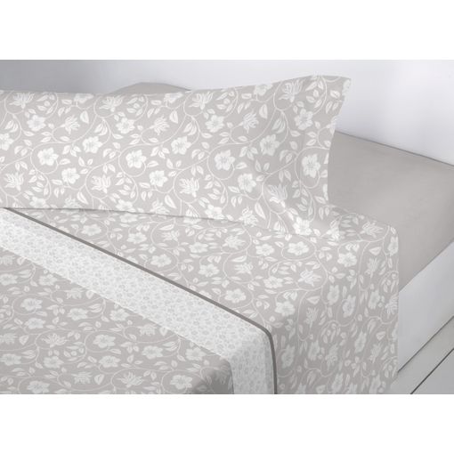 Juego De Sábanas Tres Piezas Coralina Famu Cama 150 Cm Gris con Ofertas en  Carrefour