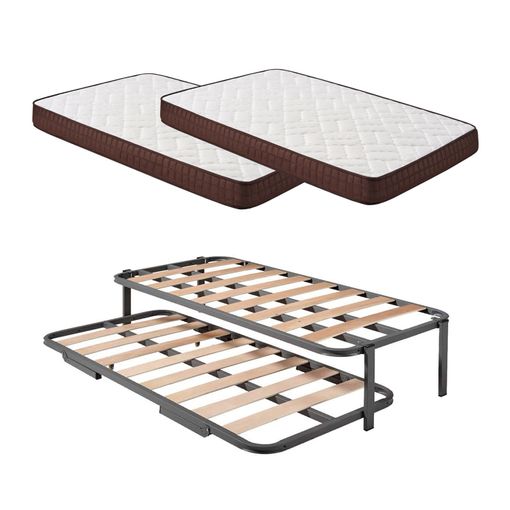 Cama Completa - Colchón Viscobrown Doble Capa Viscosoft, Altura 15 Cm + Cama  Nido De 4 Patas, 105x200 Cm con Ofertas en Carrefour