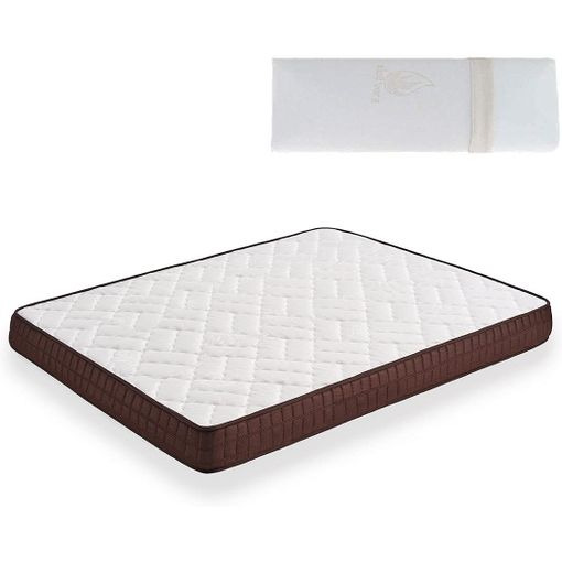 Colchón Flexitex Núcleo Alta Densidad Transpirable Con Tejido 3d Y Aloe Vera, Altura 18 Cm + Almohada Viscoelástica, 150x190 Cm
