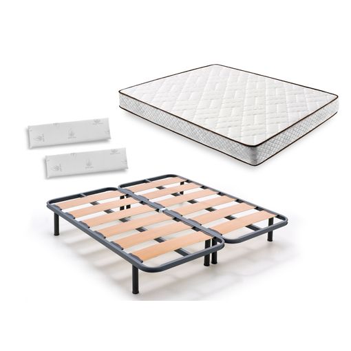 Cama Completa - Colchón Flexitex + Somier Lama Ancha + 4 Patas De 32cm,  105x190 Cm con Ofertas en Carrefour