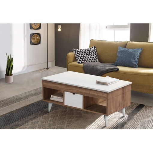 MESA CENTRO ELEVABLE AIR, mesa moderna para ambientes con estilo