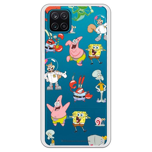 Funda Original Compatible Con Samsung Galaxy A12 5g - Bob Esponja Multipersonaje