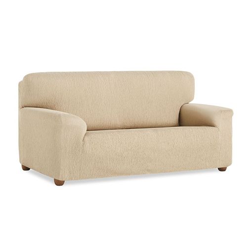 Funda De Sofa Elástica Adaptable Alba, 2 Plazas - 140 - 170 Cm. Marron  Estoralis con Ofertas en Carrefour