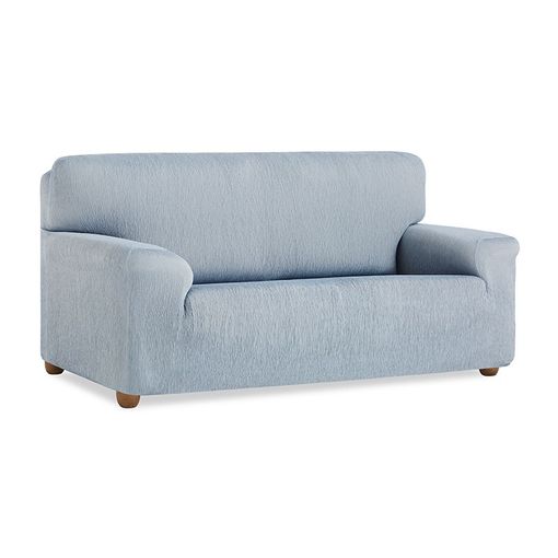 Funda Para Sofa Universal Elastica Con Sujeccion Ajustable 3 Plazas Azul  con Ofertas en Carrefour