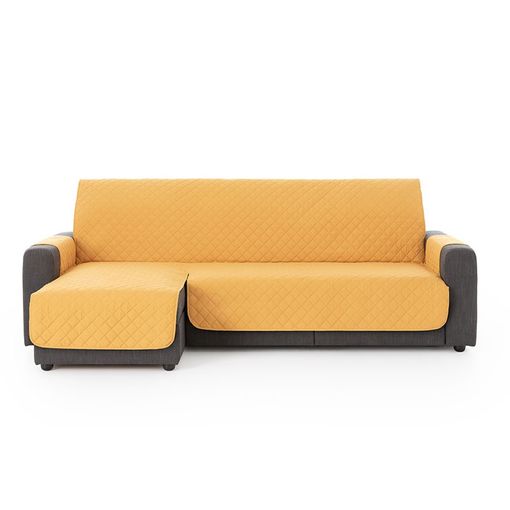 Funda de Sofá Elástica Adaptable. Modelo Rustica. Chaise Longue Brazo Largo  Izquierda Gris Claro