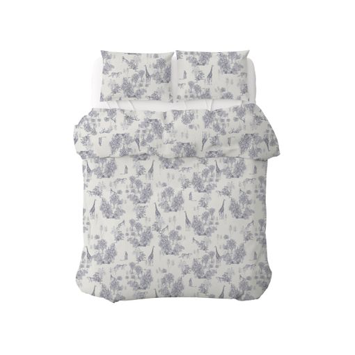 Funda Nórdica Reversible Percal 200h Cama 90 - Tout Le Jour Azul