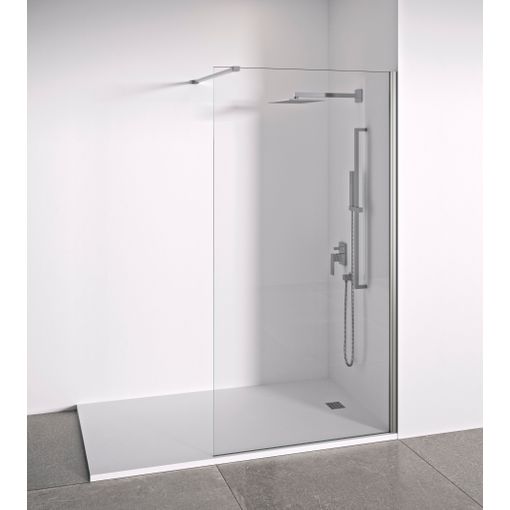 Mampara ducha Frontal Panel Fijo - Cristal Templado 8 Mm Antical - Plata  Brillo 80 Cm x 195 Cm con Ofertas en Carrefour